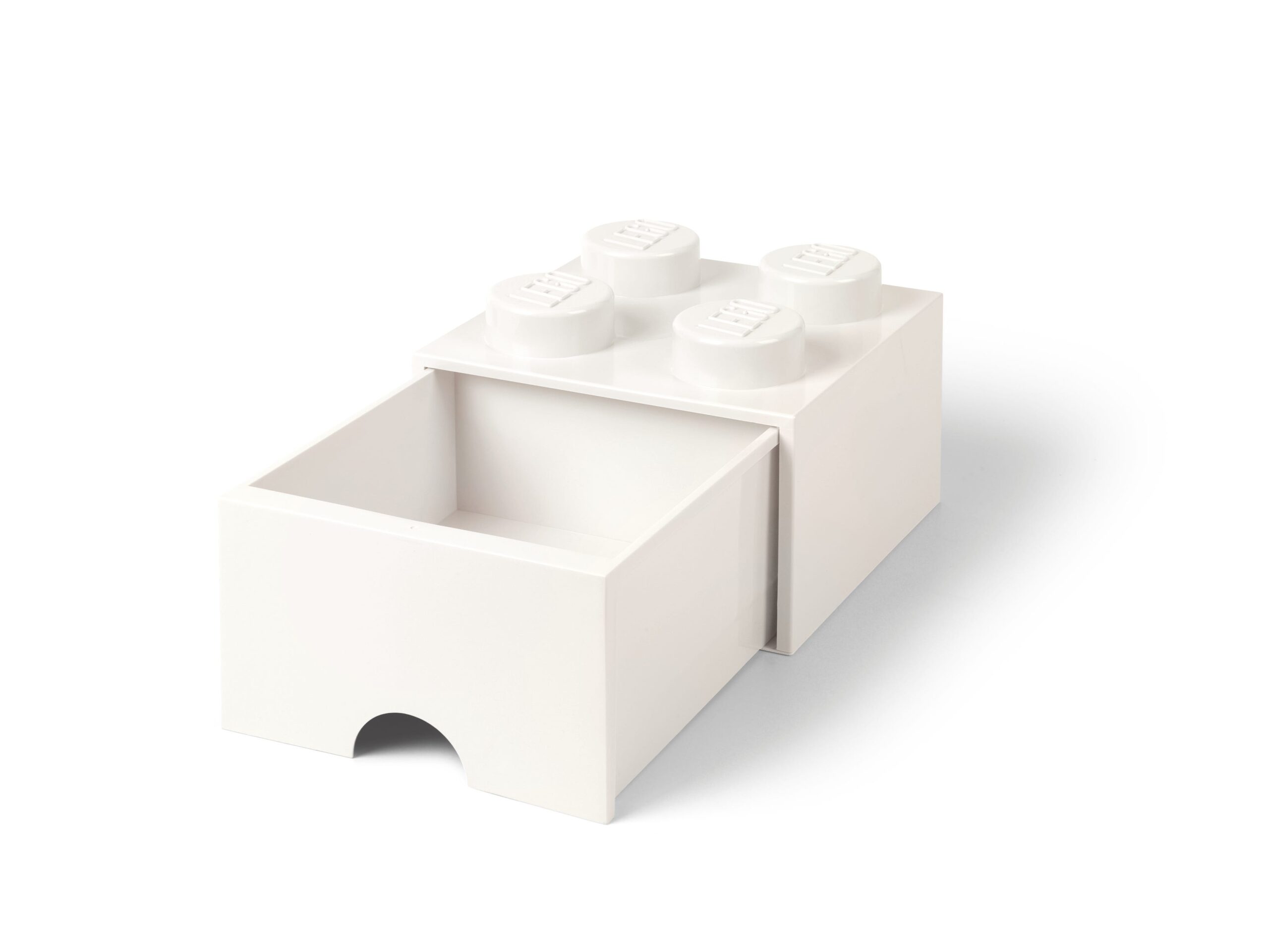 4-Stud Brick Drawer - White