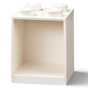 4-Stud Brick Shelf - White
