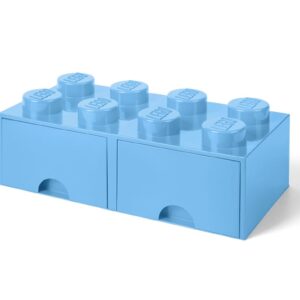 8-Stud Brick Drawer - Light Blue