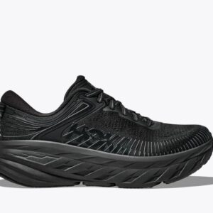 HOKA Men's Bondi 7 Shoes in Black/Black, Size 7