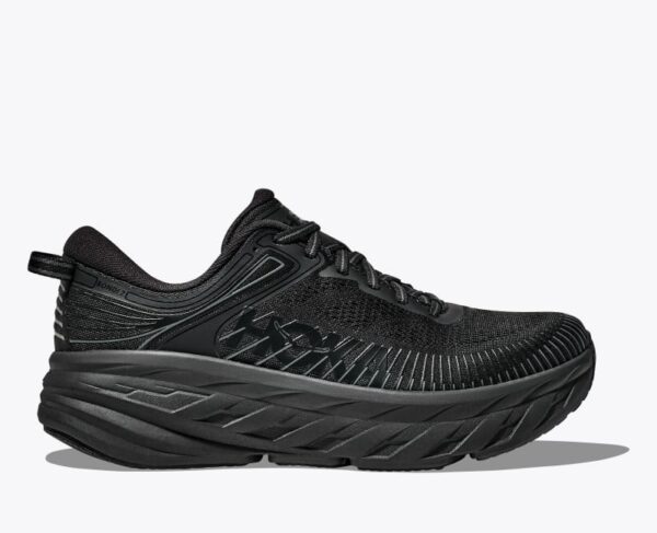 HOKA Women's Bondi 7 Shoes in Black/Black, Size 8