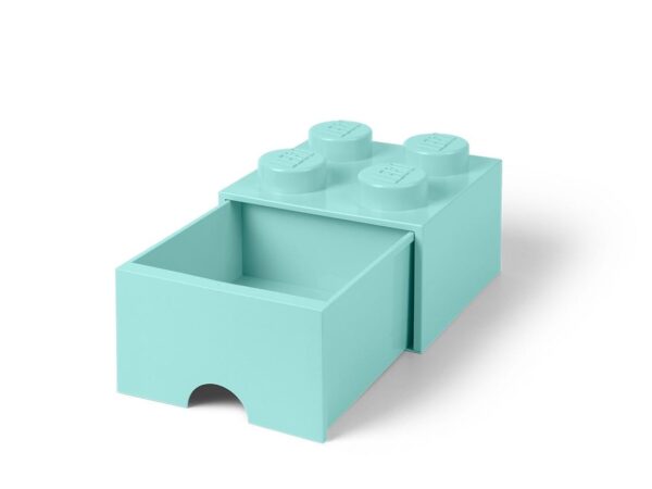 LEGO 4-Stud Aqua Light Blue Storage Brick Drawer