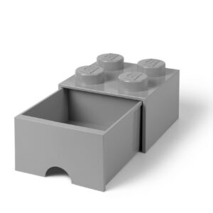 LEGO 4-Stud Medium Stone Gray Storage Brick Drawer