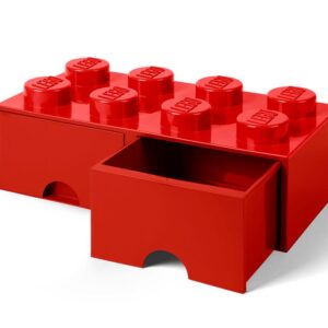 LEGO 8-stud Bright Red Storage Brick Drawer