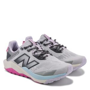 New Balance Women's Dynasoft Nitrel V6 Trail Running Shoes (Grey/Pink/Blue) - Size 10.0 B