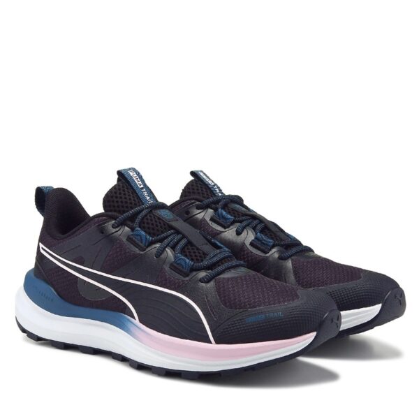 Puma Women's Reflect Lite Trail Running Shoes (Black/Silver/Blue) - Size 10.0 M
